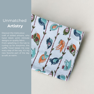 Hermosa Toalla de Baño Moderna con Estampado de Dibujos Animados, 100% Algodón, Tejido Waffle, Ecológica, de Secado Rápido, para Todas las Estaciones, para Bebés - Product Image 3
