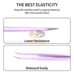 Pince à épiler d'extension de cils à pointe de fibre-Volume J45 pince à épiler pour outils d'extension de cils professionnels - Product Image 4