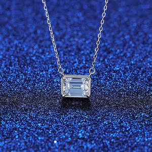 NOVAMART Fine Fine Jewelry Sets Confidence-Boosting <b>Emerald</b> Cut Moissanite <b>Studs</b> & Pendant Wholesale Export - Product Image 6