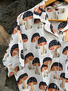 Camisones de algodón para mujer, pijama de manga corta con patrón Floral, cierre de cintura elástica, conjunto de ropa de dormir para mujer, camisón de punto suave - Product Image 5