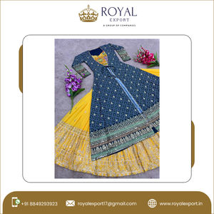 Nouvelle Collection Exclusive de vêtements de fête, apparence fausse Georgette avec broderie lourde, séquence de travail, robe Anarkali et Koti, 2023 - Product Image 6