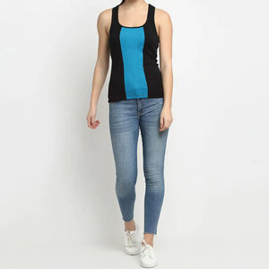 Débardeur de sport en coton et polyester respirant pour femmes, haut court d'exercice et de fitness, débardeur de yoga pour femmes, grande taille - Product Image 2