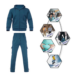 ชุดวอร์มสำหรับออกกำลังกายมีซิปสำหรับผู้ชายชุดวอร์มใส่สบายน้ำหนักเบาออกแบบโลโก้ได้ตามต้องการสำหรับฤดูหนาว - Product Image 6