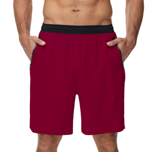 <b>Men's</b> Casual Solid Pattern Fitness Gym <b>Shorts</b> Sale Lightweight Breathable Polyester Mesh Mid Waist Drawstring 7 Inch <b>Zip</b> Pockets - Product Image 3