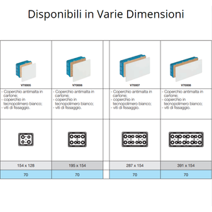 Vimar blu scatola da incasso luce 201x515 x80v70010 accessori di cablaggio - Product Image 4