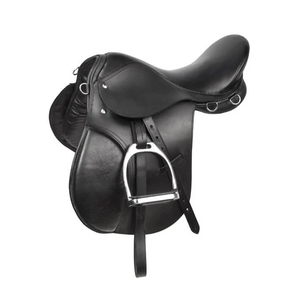 Selle de cheval professionnelle Western Black Pleasure Trail, en cuir de luxe, couleur noire, en cuir - Product Image 1