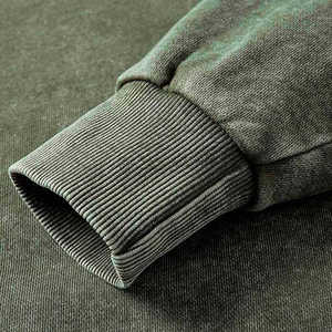 เสื้อฮู้ดผู้ชายซักกรดระบายอากาศได้ดีมีฮู้ดโอเวอร์ไซส์วินเทจ - Product Image 5