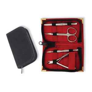Vente chaude HEXA CARE HEX-MS-17 Durable Personnalisé PU Pochette En Cuir 4PCS Manucure Pédicure Ensembles Outils De Soins Des Ongles Ensemble En Acier Inoxydable - Product Image 5