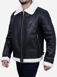 Meilleures vestes pour hommes en cuir véritable avec col en fourrure, style aviateur pilote, différentes couleurs, bombardier volant, personnalisées - Product Image 4
