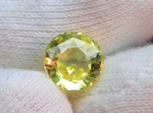 Phòng thí nghiệm phát triển vàng sapphire đá quý vòng hình dạng cũng đánh bóng quý mặt Vàng Sapphire tổng hợp đá quà tặng cho cô ấy - Product Image 3