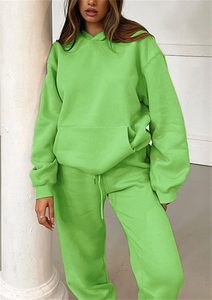 Qualité hiver femmes survêtement à capuche ensemble Unique motif solide respirant séchage rapide survêtement grande taille vêtements d'entraînement - Product Image 5