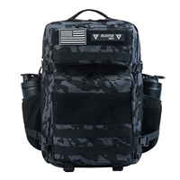 Bolsa de Gimnasio Personalizada, Bolsa de Almacenamiento para Fitness, Mochila con Parche de Lobo, Mochilas con Velcro y Sistema Molle, Mini Bolsa de Crossfit, Mochila Unisex para Senderismo