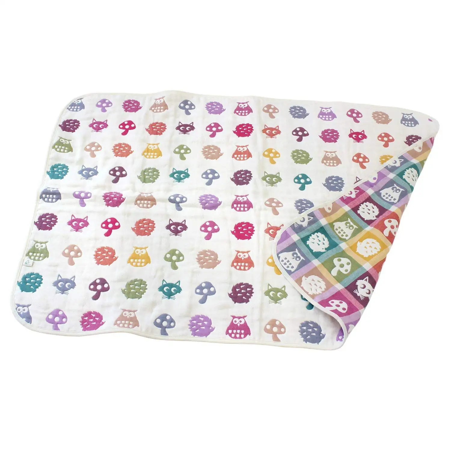 [Wholesale Products] Made in Japan 6-Layered Gauze Baby Blanket 110cm*160cm 100% Cotton Breathable Low MOQ Soft Touch Animal