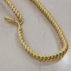 Cordón de hombro Aiguillette de seda y algodón 100% de alta calidad con puntas de latón dorado Cuerdas de bandsman personalizables para uso en exteriores - Product Image 3