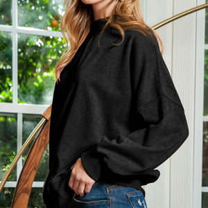 2026 Wholesale Latest Design <b>Long</b> Sleeve Women Acid Wash <b>Sweatshirt</b> Full Sleeve Casual Style <b>Ladies</b> <b>Sweatshirt</b> <b>For</b> Sale - Product Image 5