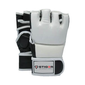 Gants de MMA en cuir à demi-doigts, vente en gros, meilleur prix, haute qualité, confortables, antidérapants, avec logo personnalisé - Product Image 2