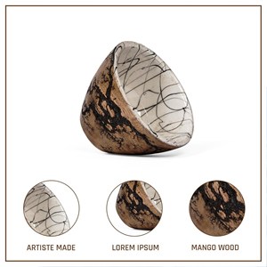Plat de service de luxe en résine indienne polie, fait main, pour fêtes, écologique, compatible lave-vaisselle, vaisselle personnalisable, fabriqué en Inde - Product Image 4