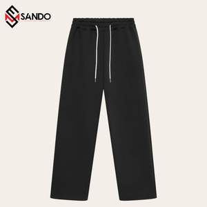 Vente en gros OEM Pantalon de jogging ample décontracté taille moyenne pour hommes avec logo personnalisé imprimé pantalon de survêtement vierge avec techniques brodées - Product Image 1