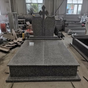 Lápida Conmemorativa <span class=keywords><strong>de</strong></span> Granito Natural G664 Brownstars, Diseño Personalizado <span class=keywords><strong>de</strong></span> Doble Ola Estilo Europeo, Pulido Brillante, para Uso en Cementerios - Product Image 1
