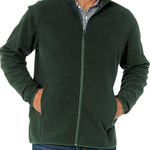 Chaqueta de manga larga con cuello redondo y puños elásticos con cremallera frontal para hombre, estilo informal, chaqueta de lana transpirable y cómoda para hombre - Product Image 1