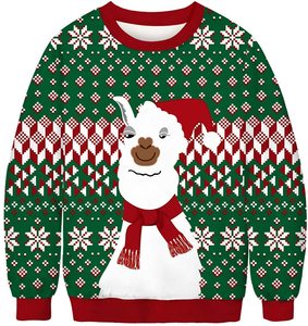 Suéter Navideño Feo de Carnaval de Viernes para Hombre, con Parches Divertidos en 3D, de Manga Larga, Cuello Redondo, para Invierno - Product Image 3