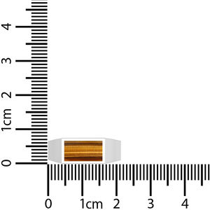 Anillo de Plata de Ley 925 para Hombre, Clásico, con Ojo de Tigre, Engaste de Bisel, Baguette, Hecho a Mano, Regalo Único para Él, Cumpleaños, Aniversario, Boda - Product Image 5