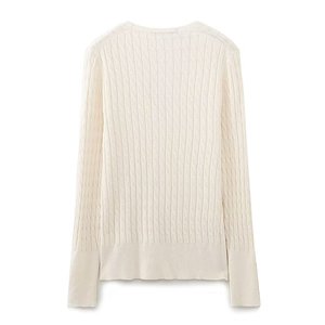 Cárdigan de punto de manga larga para mujer de lana de alta calidad hecho a medida, Top informal con botones delanteros para ropa de invierno - Product Image 2