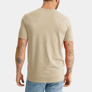 Personalizado de los hombres de cuello redondo Slim Fit manga corta liso suave Tri-Blend camisetas - Product Image 2