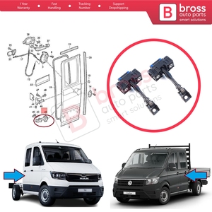 2X BDP1674-1บานพับประตูด้านหลังแบบคู่สำหรับ crafter 2 e-crafter TGE E-TGE 2017-ON 7CA839249A - Product Image 5