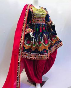 Ropa tradicional hecha a mano vestido afgano de alta calidad mejor Material afgano Vintage vestidos de mujer 0653 - Product Image 5