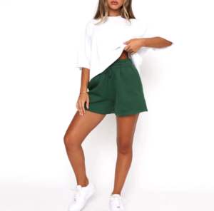 100% algodón polar sudor Jogger pantalones cortos transpirables invierno Casual gimnasio entrenamiento pantalones cortos con patrón decoración Venta caliente - Product Image 1