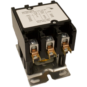 Contacteur 3 pôles Supco DP601203 HVAC&R 120V 60FLA 75RLA Forme rectangulaire - Product Image 1