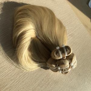 Extensiones de cabello Remy vietnamita humano 100% al por mayor, mechones ondulados rubios crudos, encaje HD, longitud estirada, estilo Frontal trenzado - Product Image 5