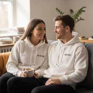 Sweat à capuche en molleton 100% coton personnalisé en gros pour l'automne - Toucher doux et confortable, superposition, coupe-vent et respirant - Product Image 2