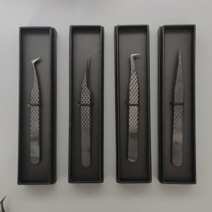 Emballage en boîte à 90 degrés de marque privée, extensions de cils en volume, pinces à épiler, applicateur à pointe en fibre, acier inoxydable, plastique - Product Image 4