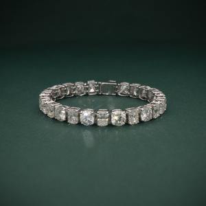 Joyería de moda, pulsera de oro blanco de 14kt en laboratorio, pulseras de tenis de moda con diamantes cultivados para mujeres, regalos de aniversario y ropa de fiesta - Product Image 1