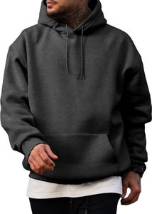 Personalizable hombres de peso pesado de lana de algodón mezclado cuello redondo Formal Blouson tapiz Sudadera con capucha abrigo para invierno para otoño alto - Product Image 3