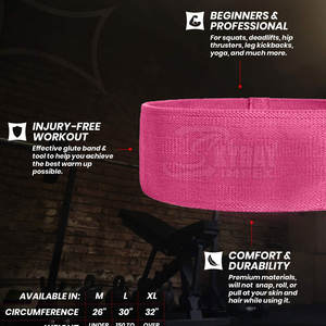 Bandes de cercles de hanche de résistance de qualité supérieure marque privée logo personnalisé prix de gros bandes de cercles de hanche - Product Image 3