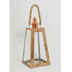 Juego de 3 farolillos de vela de hierro y vidrio con acabado antiguo, nuevo diseño, farol de vela de Metal hecho a mano para decorar el hogar y la Oficina - Product Image 3