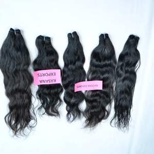 Cuticule brute vierge couleur naturelle cheveux femmes noires pas cher machine double trame faisceau indien traitement aucun extensions de cheveux humains - Product Image 2