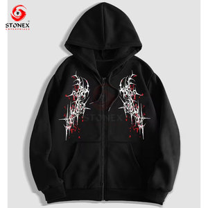 Premium Men's Winter Zipper Hoodie | Custom Logo OEM Service High Quality 100% Cotton Fabric Soft Comfortable Casual <b>Zip</b>-Up - Product Image 1