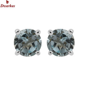Última colección, pendientes de piedras preciosas de alta calidad, plata de ley 925, topacio azul, pendientes de tuerca, para bodas y fiestas - Product Image 2