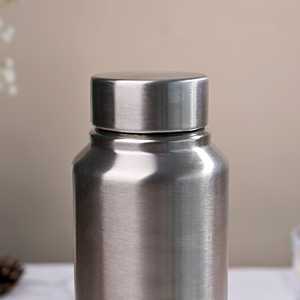 Bouteille isotherme ronde en acier inoxydable gris au design classique, 350 ml et 750 ml, bouteilles d'eau de voyage, option cadeau - Product Image 4