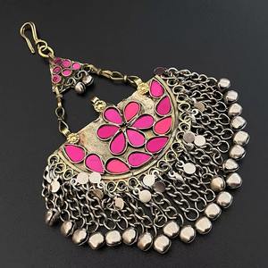 สร้อยคอแบบดั้งเดิมของชาวอัฟกานิสถาน ทำด้วยมือ ประดับเพชร รูปทรงเรขาคณิต ทันสมัย สไตล์ชนเผ่า สำหรับผู้หญิง ใส่ในงานเทศกาล งานปาร์ตี้ งานเฉลิมฉลอง - Product Image 3