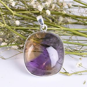 Naturel Pierres Précieuses Amétrine Pendentif En Pierre Jaune Or 925 Sterling Pendentif En Argent À La Main Bijoux Cadeau Pour Son Gros Bijoux - Product Image 2