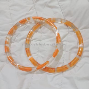 Nolvo World Ventes Flash Poignées Rondes en Résine Faite Main avec Motif Circulaire pour Sacs à Main et Portefeuilles de Noël - Product Image 1