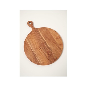 Planche à découper ronde en bois de manguier à thème établi vente en gros de blocs de planche à découper personnalisés fabriqués en Inde - Product Image 3