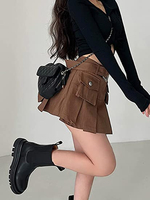 Mini-jupe en jean déchirée taille naturelle pour femme, 100 % coton tricoté, respirante, décontractée, haute qualité, idéale pour l'été
