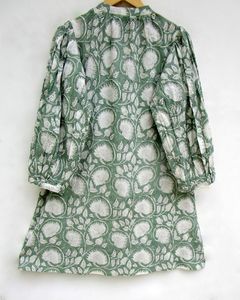Daily Party & Summer Wear Mini Maxi <b>Dress</b> for Women Classy Floral Print Natural Blue Flower Indian Style Casual <b>Dresses</b> Buttons - Product Image 4