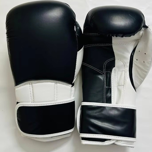 Guantes de Boxeo de Cuero Vacuno Genuino de Alta Calidad para Artes Marciales, con Logotipo Personalizado OEM - Product Image 1